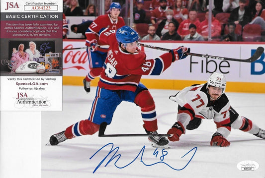 Photo autographiée #2 de Filip Mesar, Canadien de Montréal, format 8x10, avec authentification JSA