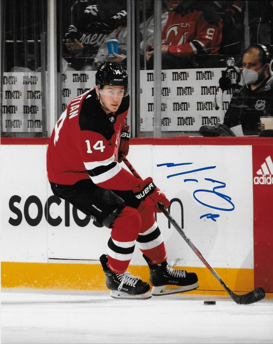 Autographed New Jersey Devils Nathan Bastian Signed 8x10 Photo #2 Original