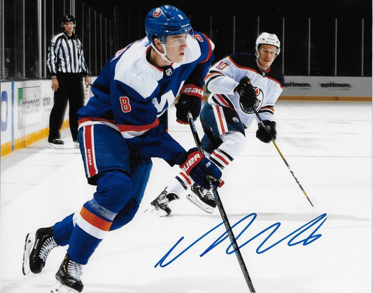 Autographed New York Islanders Noah Dobson Signed 8x10 Photo #1 Original