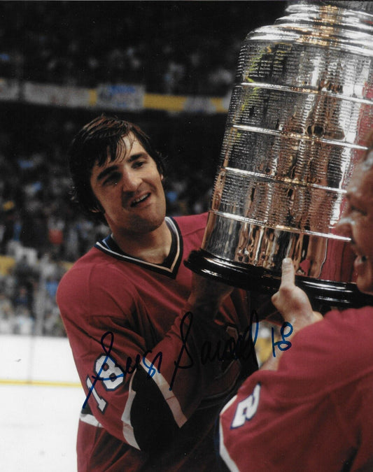 Auto. Montreal Canadiens Hall of Famer Serge Savard Stanley Cup 8x10 Photo #11