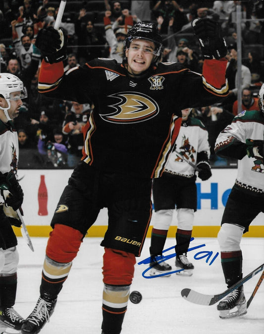 Signed Leo Carlsson Anaheim Ducks Autographed 8x10 Photo #2 Original