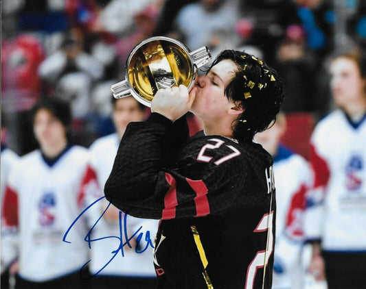 Signed Barrett Hayton Arizona Coyotes Team Canada 8x10 Photo #4 Original