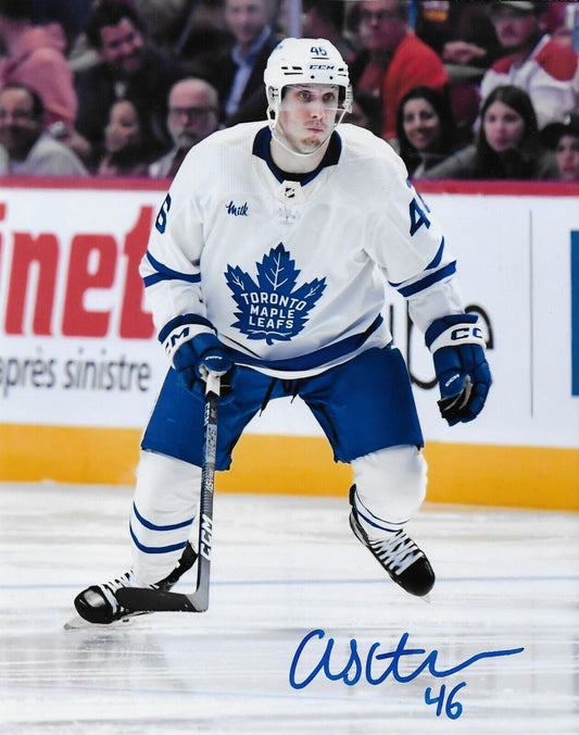 Signed Alex Steeves Toronto Maple Leafs 8x10 Photo #3 AHL Marlies Original