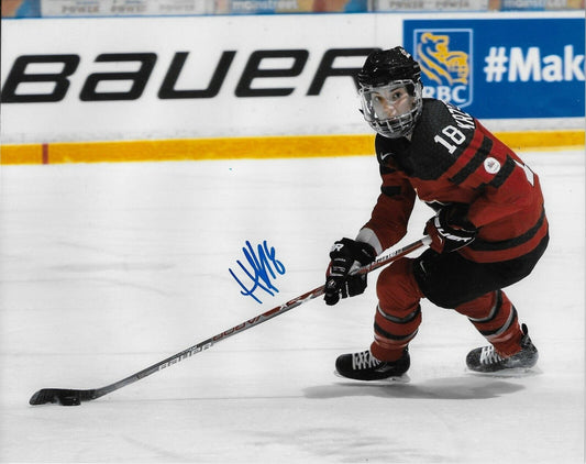 Signed Halli Krzyzaniak Team Canada Womens Hockey 8x10 Photo #1 Original