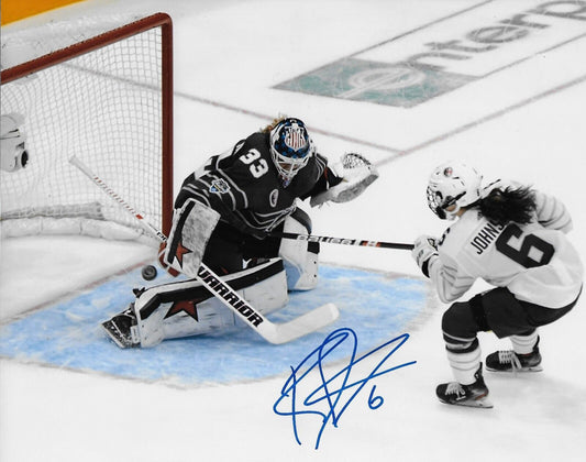Signed Rebecca Johnston Team Canada Womens Hockey NHL All Star Game 8x10 Photo 8