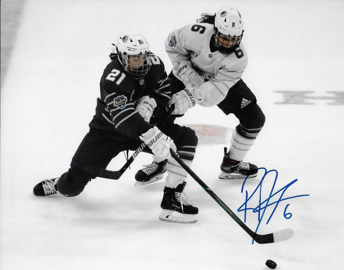 Signed Rebecca Johnston Team Canada Womens Hockey NHL All Star Game 8x10 Photo 4