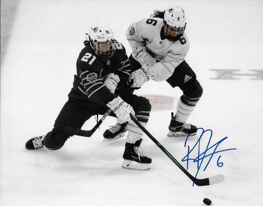 Signed Rebecca Johnston Team Canada Womens Hockey NHL All Star Game 8x10 Photo 4