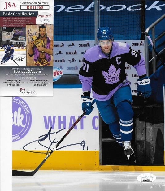 Signed John Tavares Toronto Maple Leafs 8x10 Photo 3 Original JSA Authentication