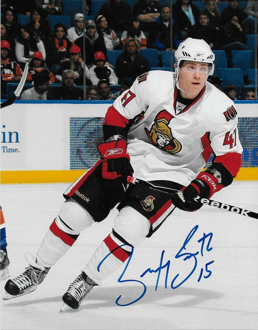 Photo autographiée 8x10 signée Zach Smith des Sénateurs d'Ottawa à 1 $