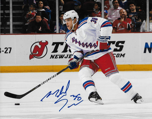 Photo autographiée 8x10 signée Michael Sauer des Rangers de New York #1