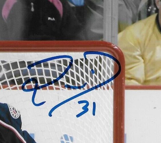 Signed Columbus Blue Jackets Goalie Pascal Leclaire 8x10 Photo #6 Original