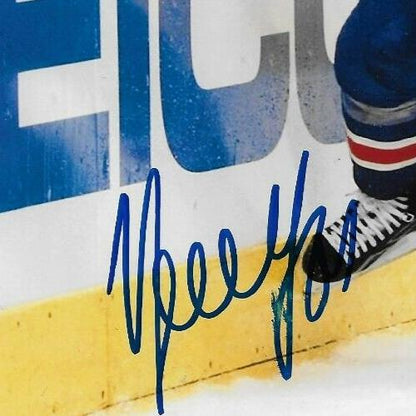 Signed  Enver Lisin New York Rangers 8x10 Photo Original SMALL SMUDGE
