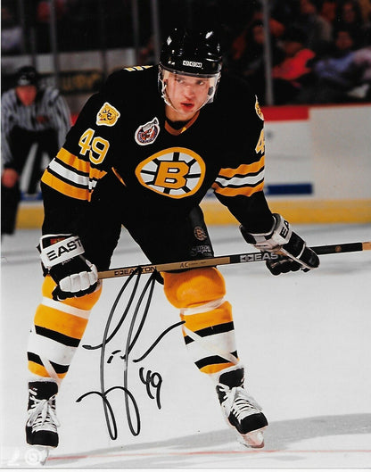 Signed Joe Juneau Boston Bruins 8x10 Photo #3 Original with Authentication
