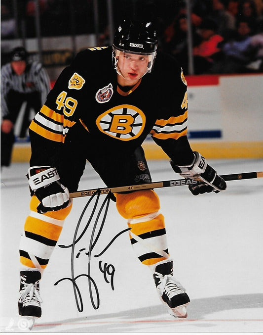 Signed Joe Juneau Boston Bruins 8x10 Photo #3 Original with Authentication