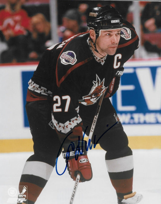Signed Teppo Numminen  Arizona Coyotes Autographed 8x10 Photo #1 Original