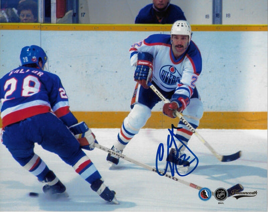 Signed Charlie Huddy Edmonton Oilers Autographed 8x10 Photo #1 Original