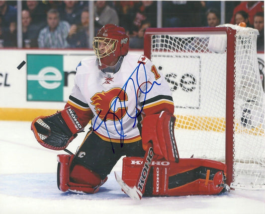 Signed Jonas Hiller Calgary Flames Goalie Autographed 8x10 Photo #2 Original