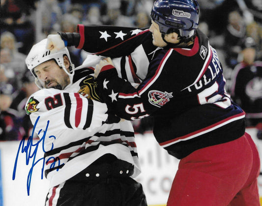 Signed Martin Lapointe Chicago Blackhawks Autographed 8x10 Photo #1 Original