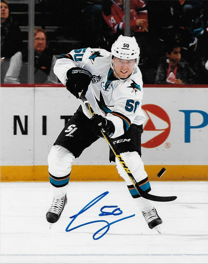 Photo autographiée 8x10 de Chris Tierney des Sharks de San Jose #1 originale