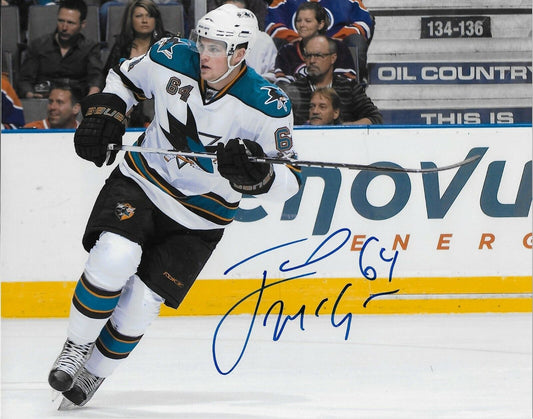 Photo autographiée 8x10 signée Jamie McGinn des Sharks de San Jose #1
