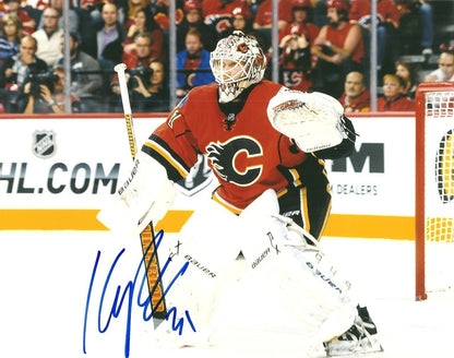 Signed Karri Ramo Calgary Flames Autographed 8x10 Photo #1 Original