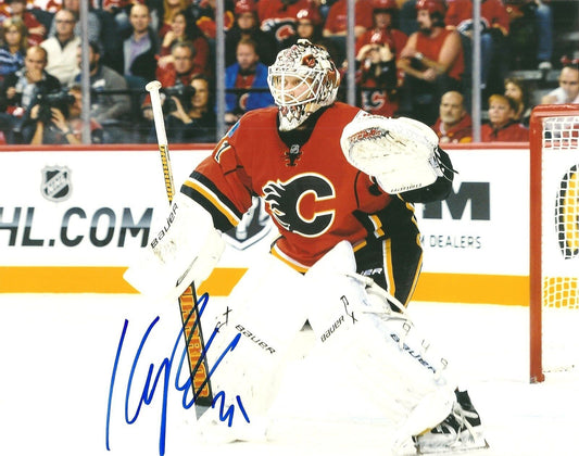 Signed Karri Ramo Calgary Flames Autographed 8x10 Photo #1 Original