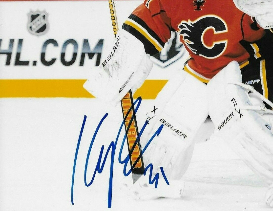 Signed Karri Ramo Calgary Flames Autographed 8x10 Photo #1 Original