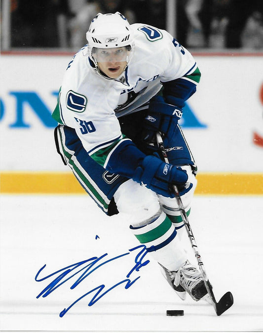 Signed Jannik Hansen Vancouver Canucks Autographed 8x10 Photo #2 Original