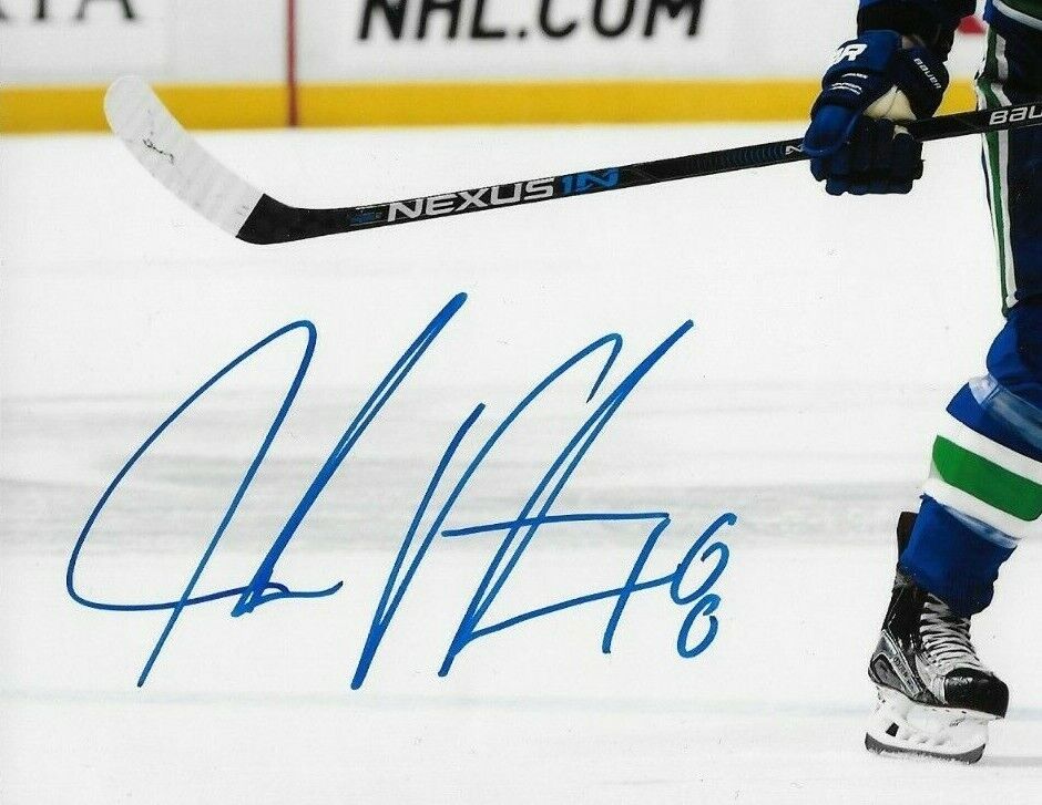 Signed Jake Virtanen Vancouver Canucks Autographed 8x10 Photo #1 Original