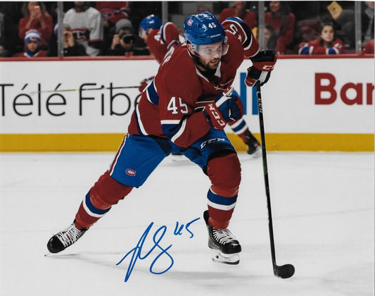 Signed Riley Barber Montreal Canadiens Autographed 8x10 Photo #2 Original