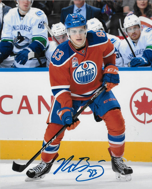Signed Matthew Matt Benning Edmonton Oilers Autographed  8x10 Photo #1 Original