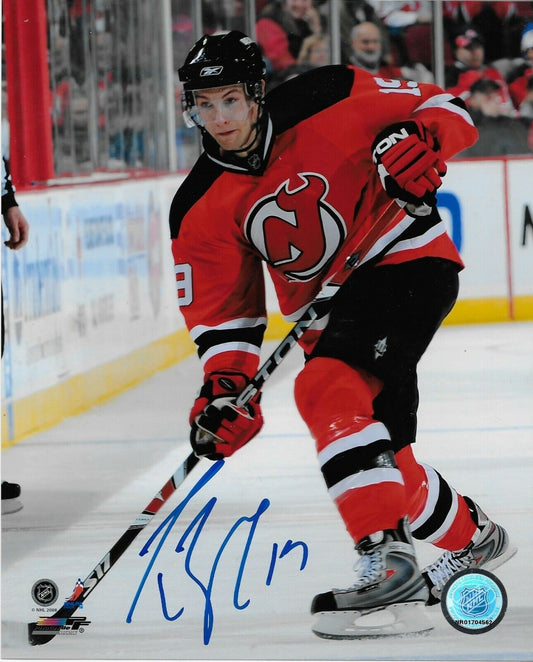 Signed Travis Zajac New Jersey Devils Autographed 8x10 Photo #1 Original