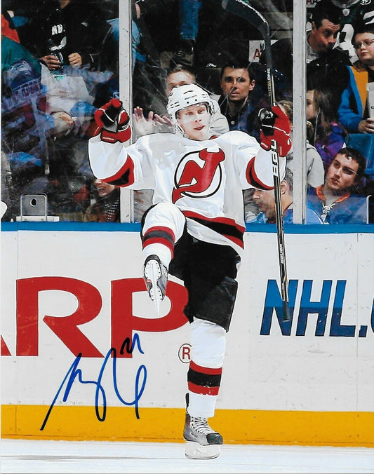 Photo autographiée 8x10 signée Mattias Tedenby New Jersey Devils #1 Original
