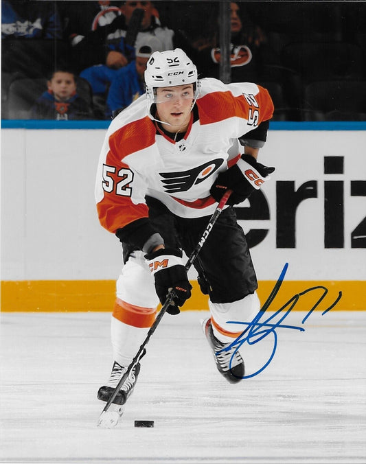 Signed Tyson Foerster Philadelphia Flyers Autographed 8x10 Photo #1 Original