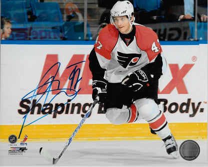 Signed Luca Sbisa Philadelphia Flyers Autographed 8x10 Photo #1 Original