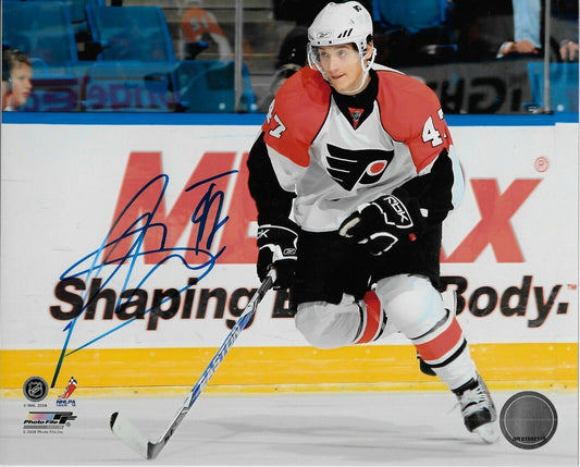 Signed Luca Sbisa Philadelphia Flyers Autographed 8x10 Photo #1 Original