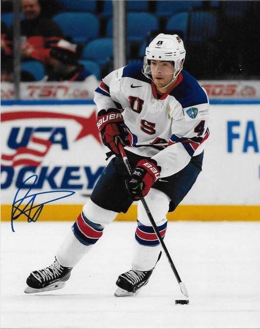 Signed Ryan Poehling Montreal Canadiens Autographed Team USA 8x10 Photo Original