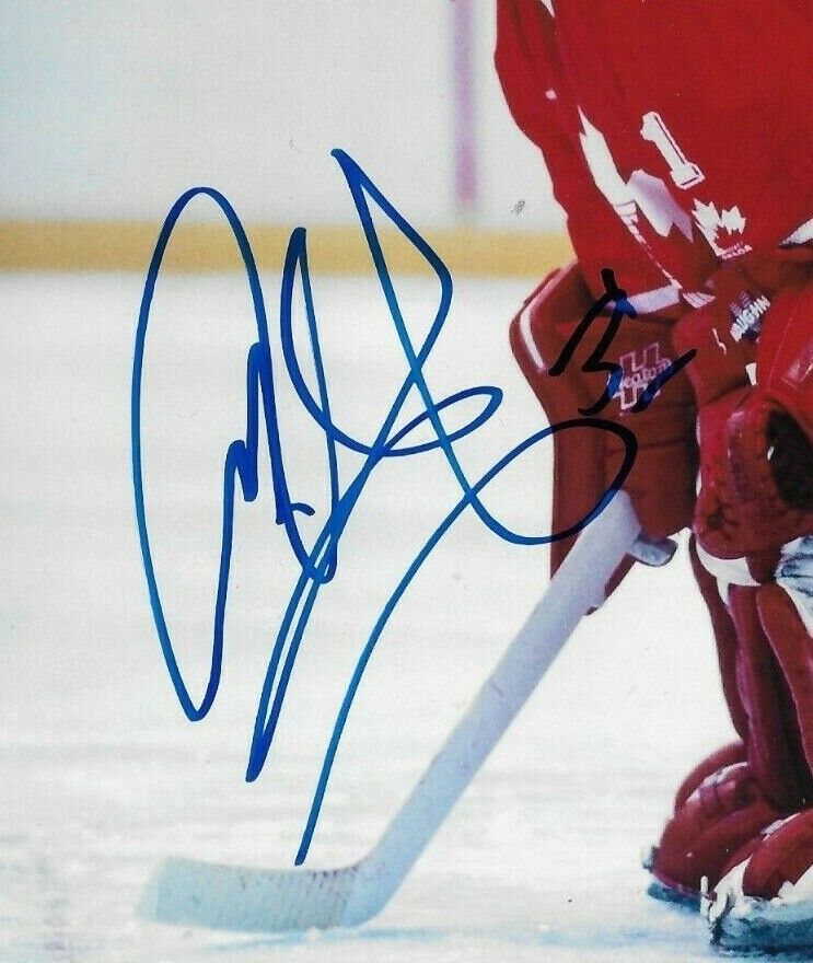 Signed Corey Hirsch Vancouver Canucks Goalie Team Canada 8x10 Photo #1 Original