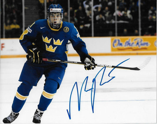 Signed Magnus Paajarvi Team Sweden Edmonton Oilers 8x10 Photo #3 Original