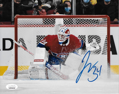 Photo 8x10 signée par Jake Allen, Canadiens de Montréal, n° 14, séance privée avec JSA
