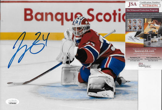 Signed Jake Allen Montreal Canadiens 8x10 Photo #21 Private Signing with JSA