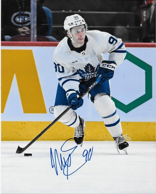 Photo 8x10 signée Max Ellis des Maple Leafs de Toronto #1 des Marlies de la AHL