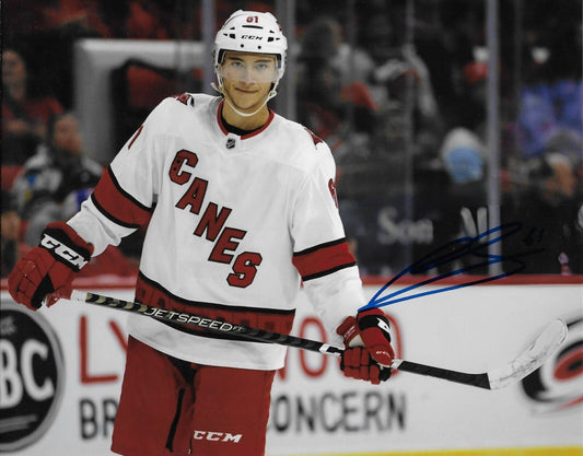 Signed Ryan Suzuki Carolina Hurricanes Autographed 8x10 Photo #2 Original