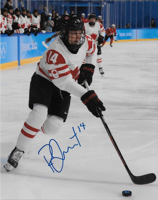 Signed Renata Fast Team Canada Womens Hockey Olympics 8x10 Photo #2 Original