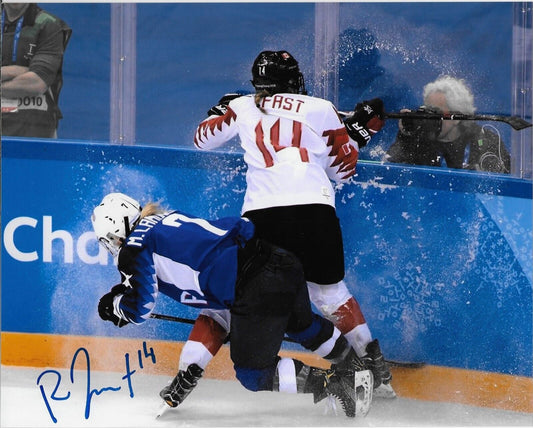 Signed Renata Fast Team Canada Womens Hockey Olympics 8x10 Photo #7 Original