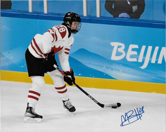 Photo 8x10 signée Micah Zandee-Hart de l'équipe canadienne de hockey féminin de la PWHL New York #1