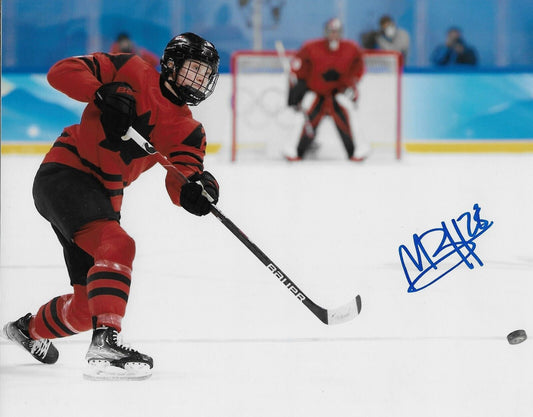 Photo 8x10 signée Micah Zandee-Hart de l'équipe canadienne de hockey féminin de la PWHL New York #2