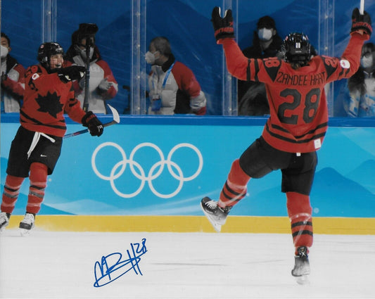 Signed Micah Zandee-Hart PWHL New York Team Canada Womens Hockey 8x10 Photo #3