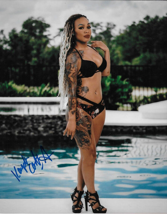 Photo autographiée 8x10 de Kayden Carter WWE NXT n°1 originale
