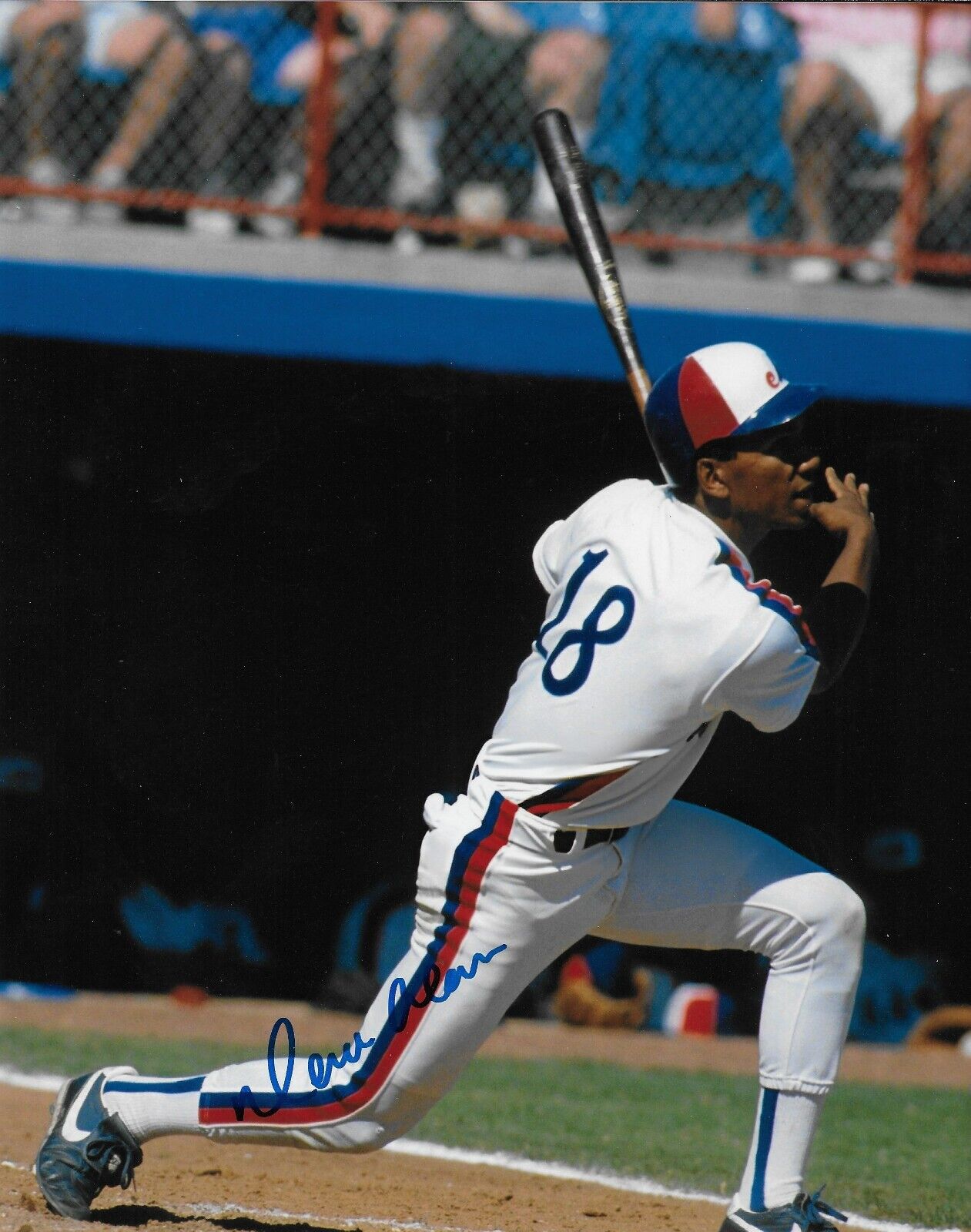 Photo autographiée 8x10 signée Moises Alou Expos de Montréal #2